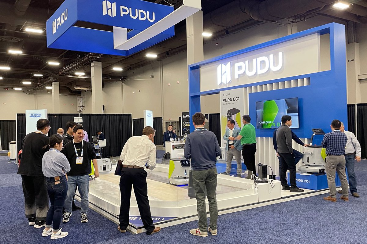 PuduRobotics's tweet photo. Swipe through our latest snapshots capturing the buzz around our cleaning robot, #PUDUCC1, as we showcase its innovative features to an engaged audience at ISSA Show North America!
#PuduRobotics #PUDU #ISSAShow #Cleaning #Innovation #Robotics #CleanTech #MeetTheFuture #USA https://t.co/fgwb0DYcIw