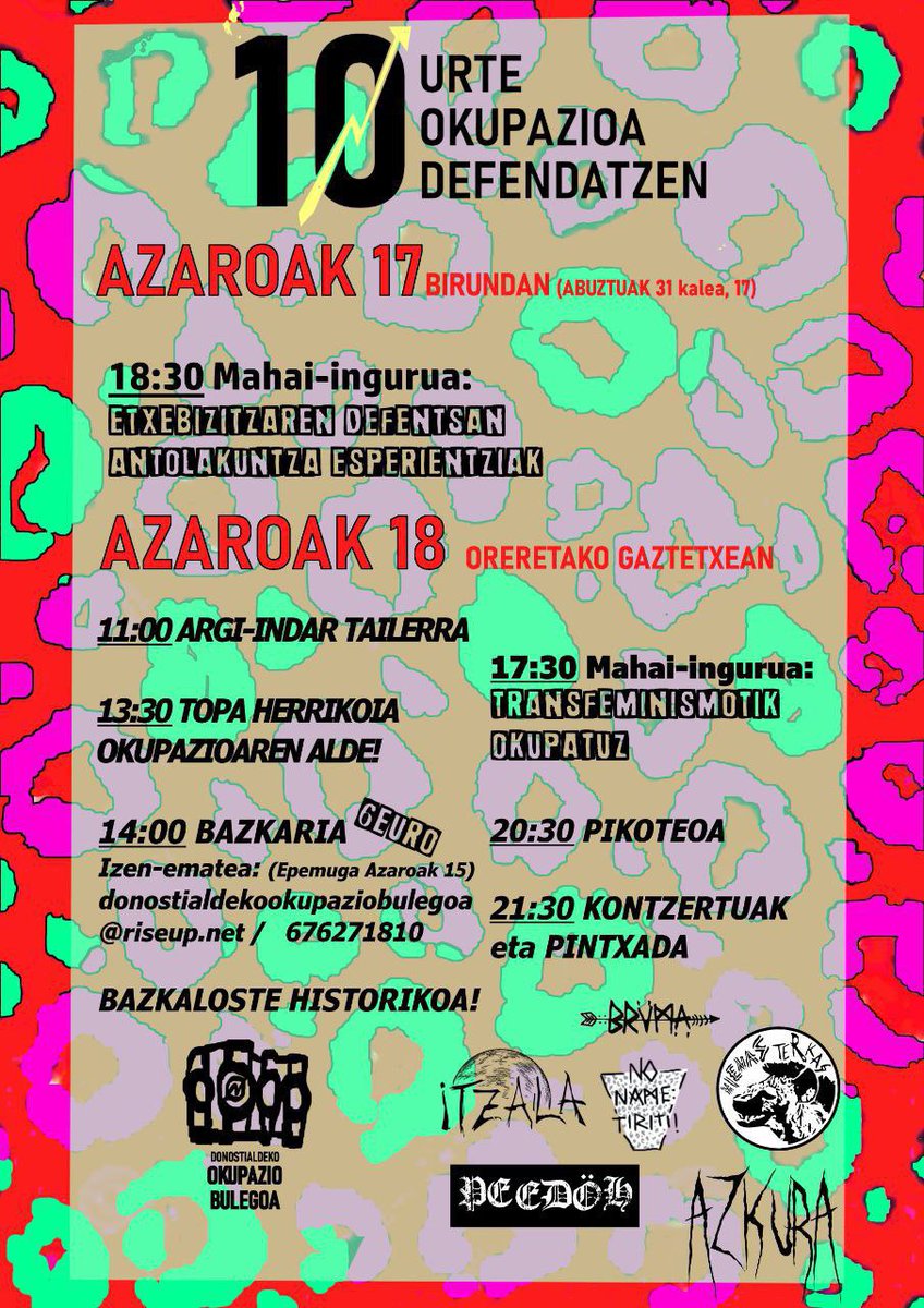 DBulegoa's tweet photo. Denon artean, etxebizitza, antolakuntza, estrategia zein okupazioa izango ditugu hizpide.
Eta larunbatekomahainguruan, Transfeminismotik egindako okupazio esperientziak aztergai. Baita hausnarketa gehiago ere egun osoko egitarauean!
Zabaldu eta zatozte! https://t.co/UJlRgpvanJ