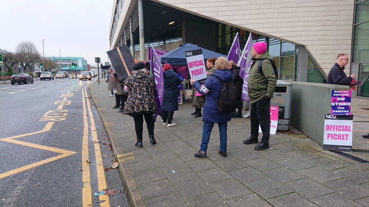 Excellent picket. Day 3. Bolton College UCU. #RespectFE