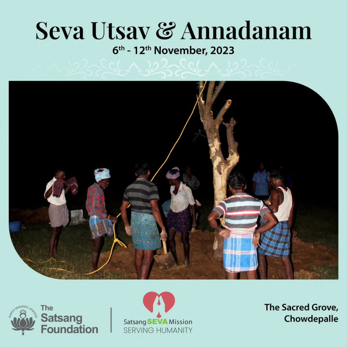 During the Seva Utsav Week, The Sacred Grove adopted four Gulmohar trees from a nursery in Madanapalle. The team also planted trees at the newly built Grama Sachivalaya at a neighbouring village.

#SevaUtsav #TheSacredGrove #TreeRescue #CommunityPlanting #GreenPartnership