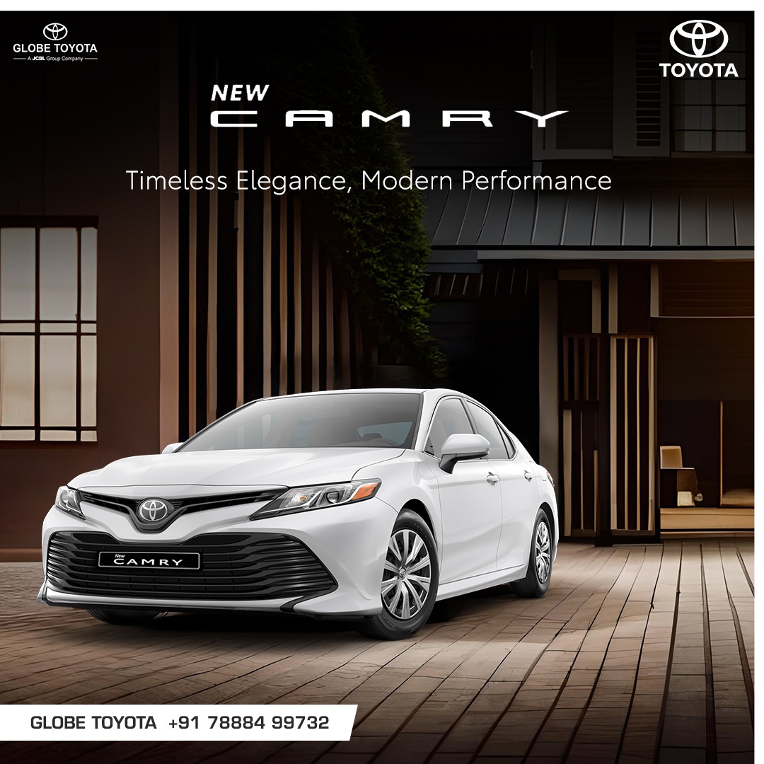 Globe_Toyota's tweet photo. Experience the perfect blend of timeless elegance and modern performance with the all-new Camry. Elevate your drive.
#NewCamry #TimelessElegance #ModernPerformance #ToyotaIndia #GlobeToyota https://t.co/e4EzSBIgLr