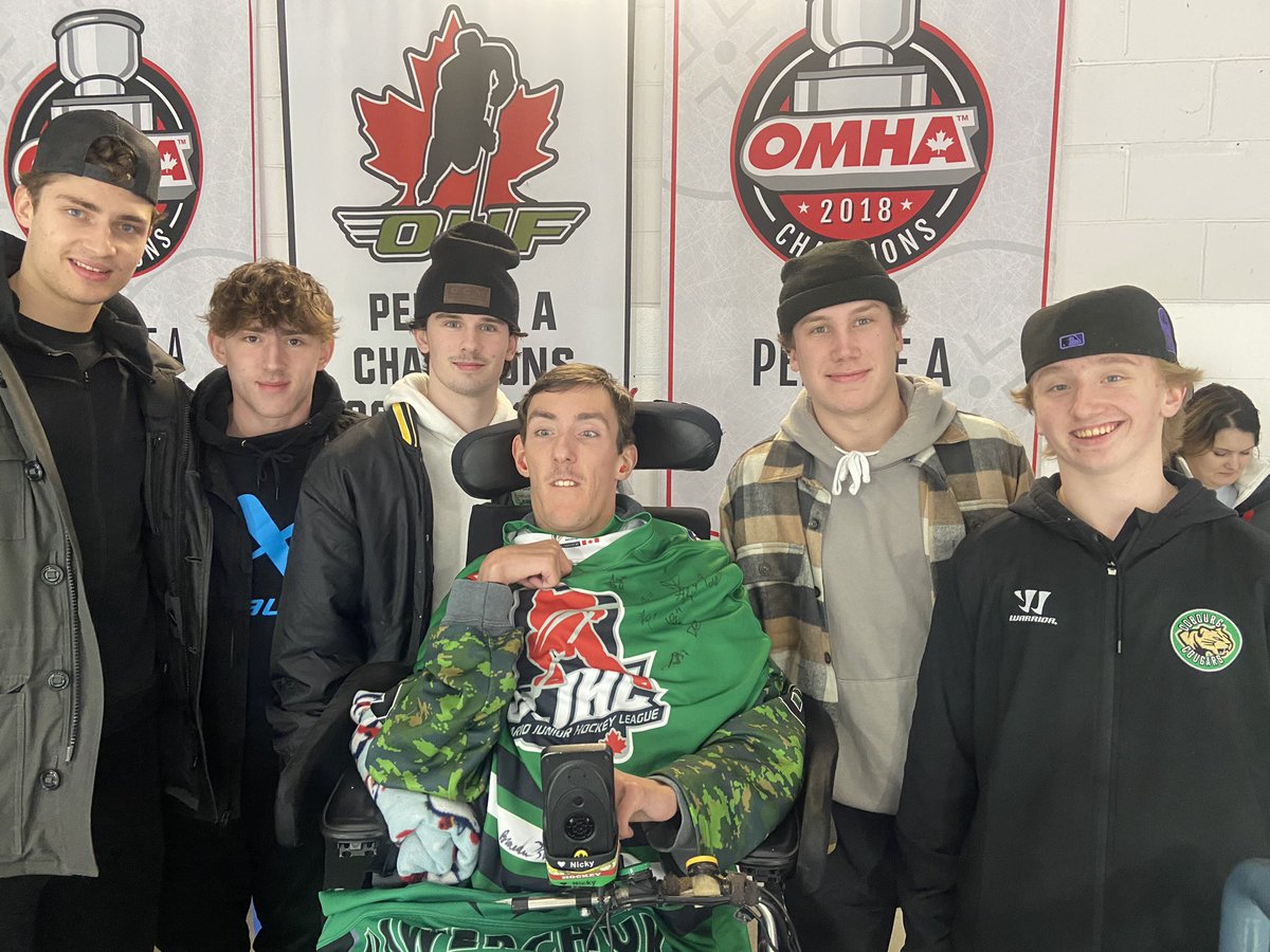 What a battle, right down to a shootout. Thanks <a href="/QuinteDurkin/">Tim Durkin</a> and John for having his jersey signed. Thanks to Marty and Jamie for always thinking of him and the jersey. Biggest thanks to Team Hawerchuk for a great tournament <a href="/OJHLOfficial/">OJHL</a> <a href="/CougarsHockey/">Cobourg Cougars</a> <a href="/OJHLGoldenHawks/">Trenton Golden Hawks</a>