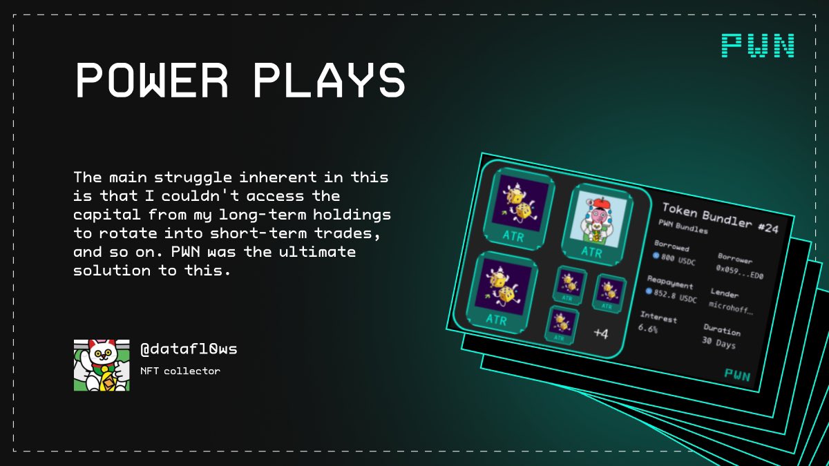 Another day, another PWN success story deep dive! This time, @datafl0ws — NFT collector and self-proclaimed “crypto junkie” — shares his PWN tips. Want to learn all the things PWN Safe can do for you? Read on!