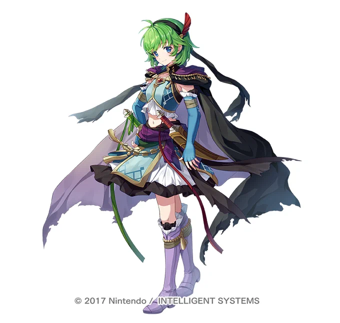 【お知らせ】ファイアーエムブレム ヒーローズ にて、響心英雄「心は牙と共に ニノ」を担当させていただきました!ジャファルモチーフの衣装でアサシンバージョンのニノちゃんです!…実は、立ち絵の方はほんのりラガルトさんも意識してます…! #FEHeroes #FEヒーローズ 