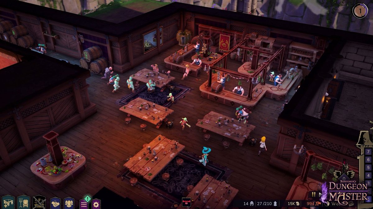 Une 'tite ours à la bière et hop, on repart au travail ! 🍻 Comment avez-vous organisé votre taverne ? Dites-nous ! 👇 Le Maitre du Donjon de Naheulbeuk est disponible sur #Steam, @EpicGamesFR et @GOGcomFR