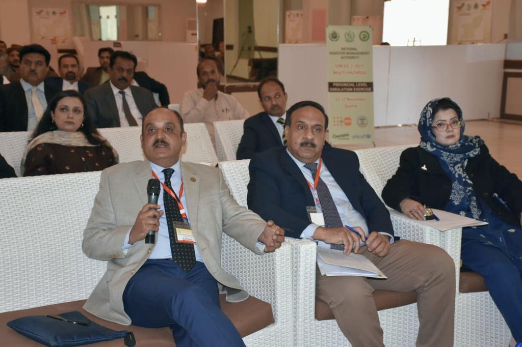 ndmapk's tweet photo. 1. NDMA's Provincial Level Simulation Exercise (#SimEx) at #Quetta enters Day-2. Syndicates showcase their pre-disaster preparedness plans, recommendations & coordination strategies with various Government and Humanitarian stakeholders.
#DisasterResilientPakistan #ndmapk https://t.co/KUEBlyvbpY
