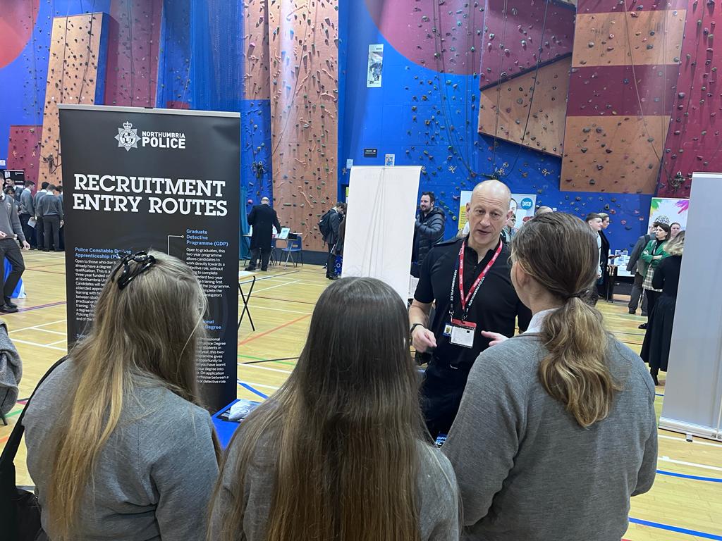 NTLearningTrust's tweet photo. It's super busy already at #NTLT #CareersLive. The employers, education institutions and training providers are busy telling our young people all about what's available to them in the future . https://t.co/wLIul3W490