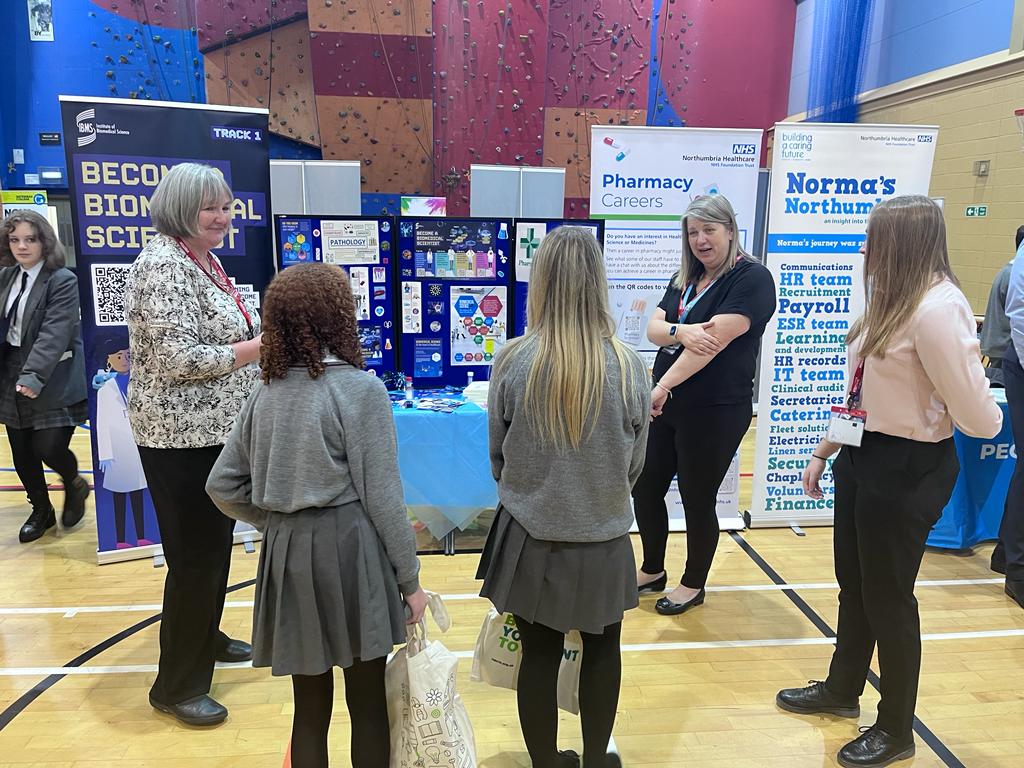 NTLearningTrust's tweet photo. It's super busy already at #NTLT #CareersLive. The employers, education institutions and training providers are busy telling our young people all about what's available to them in the future . https://t.co/wLIul3W490