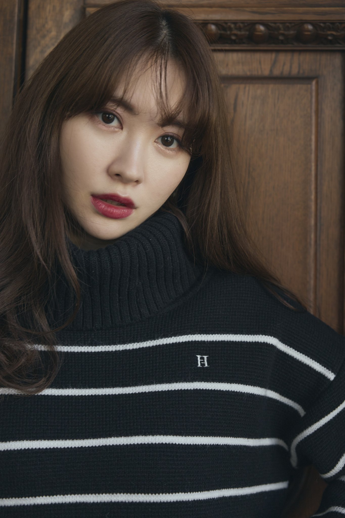 トップス herlipto Striped Turtleneck Mini Knit Striped Turtleneck Mini Knit Dress（ワンピース）｜Her lip to