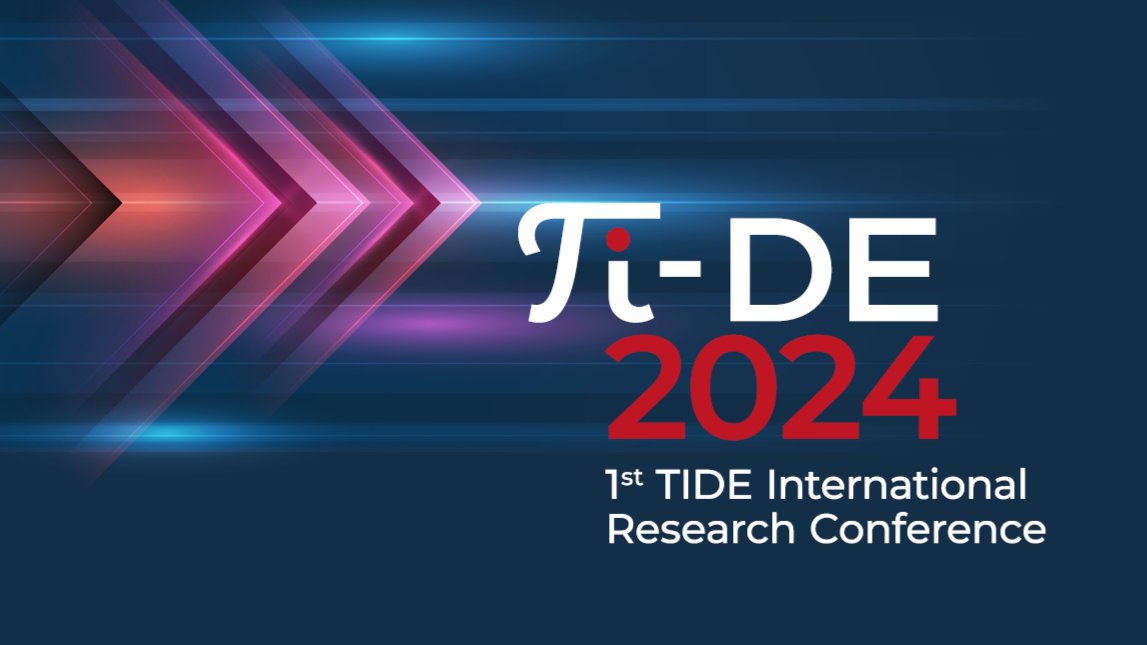We are looking forward to our 1st TIDE #conference in Cologne, March 10-13, with very interesting topics and speakers! Find more information and submit your abstract here: tide-conference.com Please spread the word!