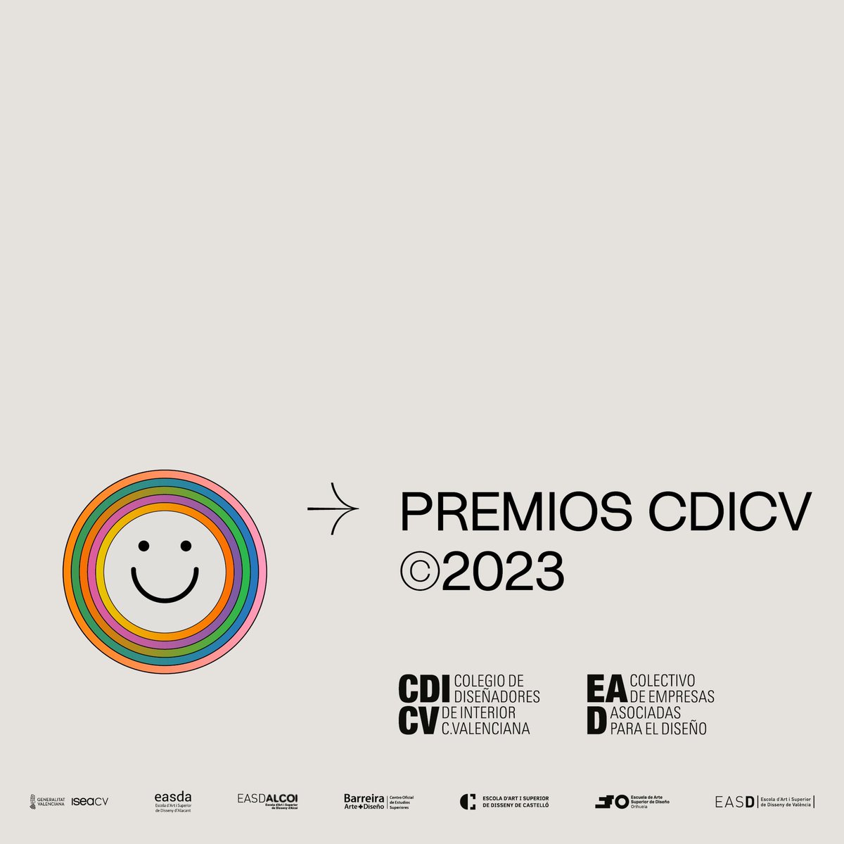 😊#PREMIOSCDICV2023😊

Arranca la XII ed. de los #PremiosCDICV dirigidos a los jóvenes diseñadores de las Escuelas de Diseño CV que este año presentan su TFG

Entrega e inauguración exposición
Jueves 30 de noviembre las 19h en EASD València

+info cdicv.com/convocatoria-p…

#CDICV
