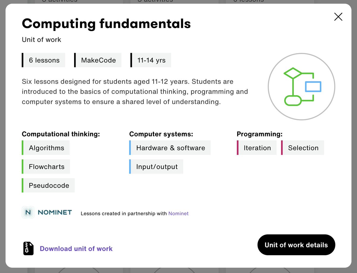 📣TEACHERS!
These 🆓lesson plans &amp; resources focus on:
 ✅core concepts of computational thinking
 ✅programming
 ✅computer systems 
and are perfect for 👉secondary or middle school👈students, aged 11-16 years. 
microbit.org/teach/lessons/…
#microbit #secondaryschool #middleschool
