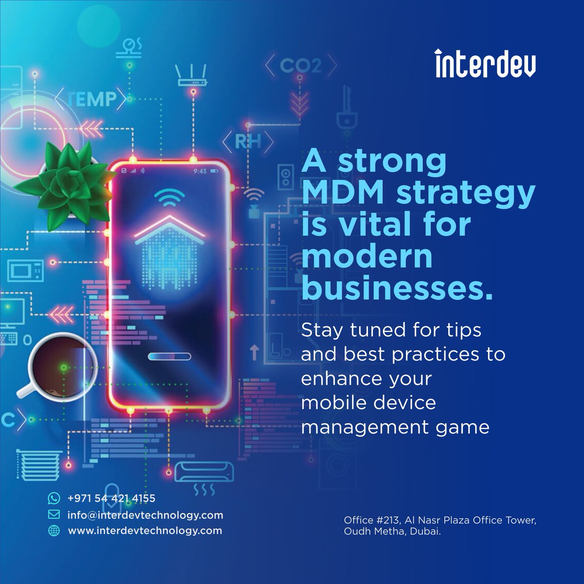 InterdevT's tweet photo. Discover how to streamline your MDM approach and ensure your company's mobile devices are always safe and productive 💼🔐 
.
📞 +971 54 421 4155
📧 info@interdevtechnology.com
🌐 https://t.co/QXeagW1Dzu
.
.
#mdmsolution #businesssecurity #cybersecurity #itsolutions https://t.co/Epxc0kCBOL