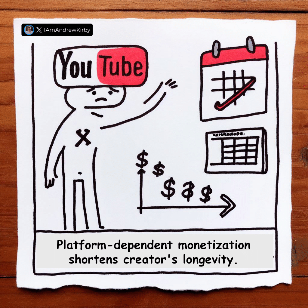 IAmAndrewKirby's tweet photo. Monetize off platform https://t.co/2jhexcX2rc