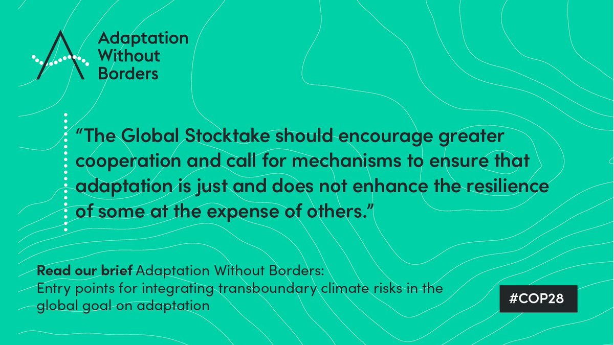 SEIclimate's tweet photo. Addressing transboundary climate risks in the #UNFCCC Global Stocktake is crucial.
This #AdaptationWithoutBorders brief highlights gaps in understanding these risks and sets to enhance international cooperation for #ClimateAdaptation.
Read the report: https://t.co/NAkrvJ3SWu https://t.co/Ckkm00cOjH