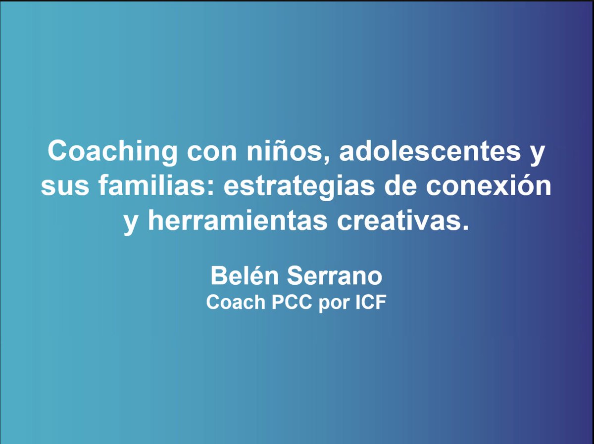 Gracias Belén Serrano por la claridad y ejemplos que has puesto en tu ponencia del #ICFEVENTOVIRTUAL