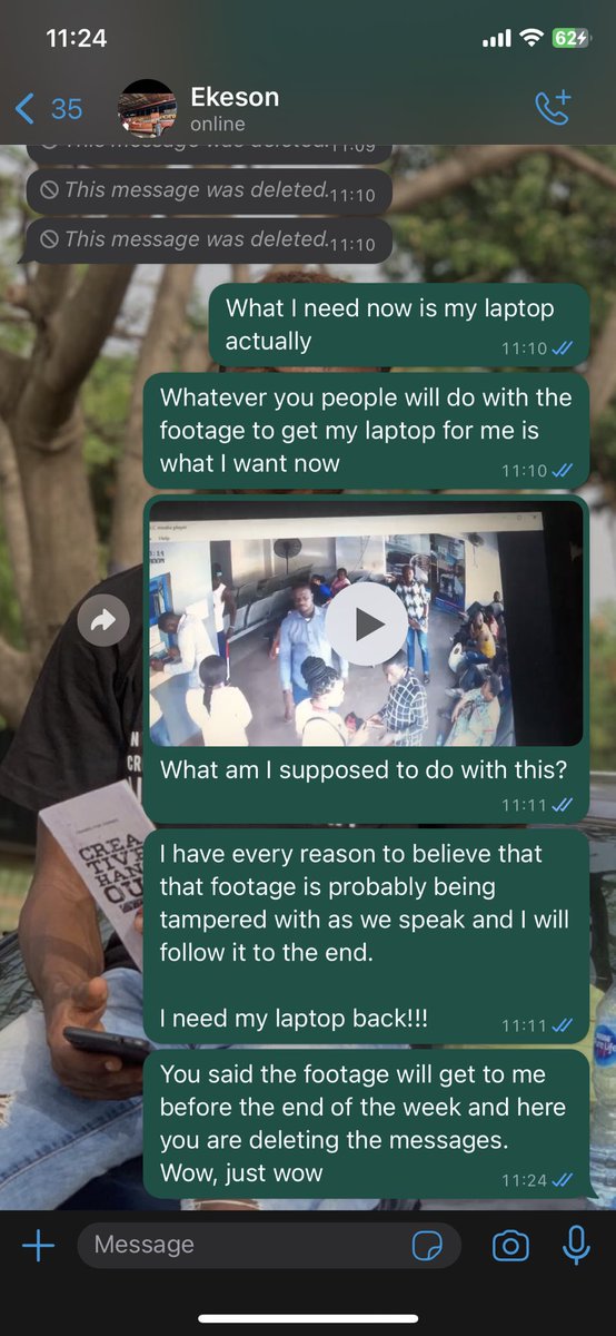Dear X,
Please help me ooooo. These people are acting shady already. I have been patient enough listening to them.

They started deleting messages on their WhatsApp platform that we’ve been communicating on.
Suddenly the lady said it’s not their official line.