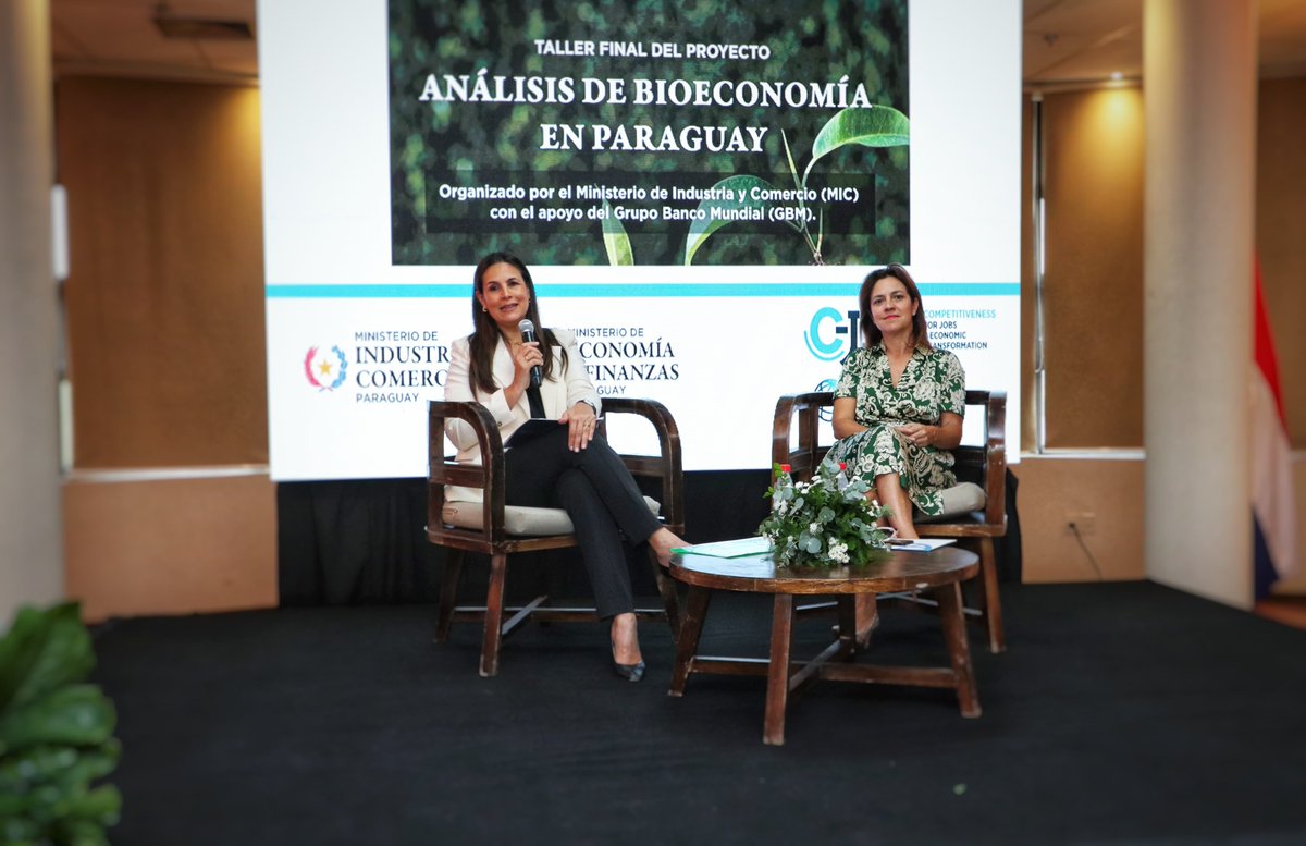 MIC_PY's tweet photo. El #MIC y el @BancoMundial, presentaron los resultados sobre el análisis de cadenas de valor de bioeconomía en 🇵🇾

El estudio se basó en 4 cadenas de valor: Biofarmaceuticos, carne sostenible, petit grain y embalajes sostenibles

🔗https://t.co/1R5RkTe0kI

#GobiernoDelParaguay https://t.co/TRgX2Qs8Fm