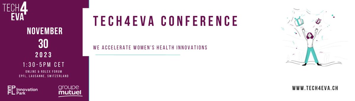 BiopoleLausanne's tweet image. 📣 If you&apos;re a #FemTech company or working to improve quality of life for women, you need to know about the #Tech4Eva Conference 2023. We&apos;re proud to see a Biopôle member, @Aspivix_Health, in this year&apos;s conference line-up! 

👉 Find out more and register: tech4eva.ch/event/tech4eva…