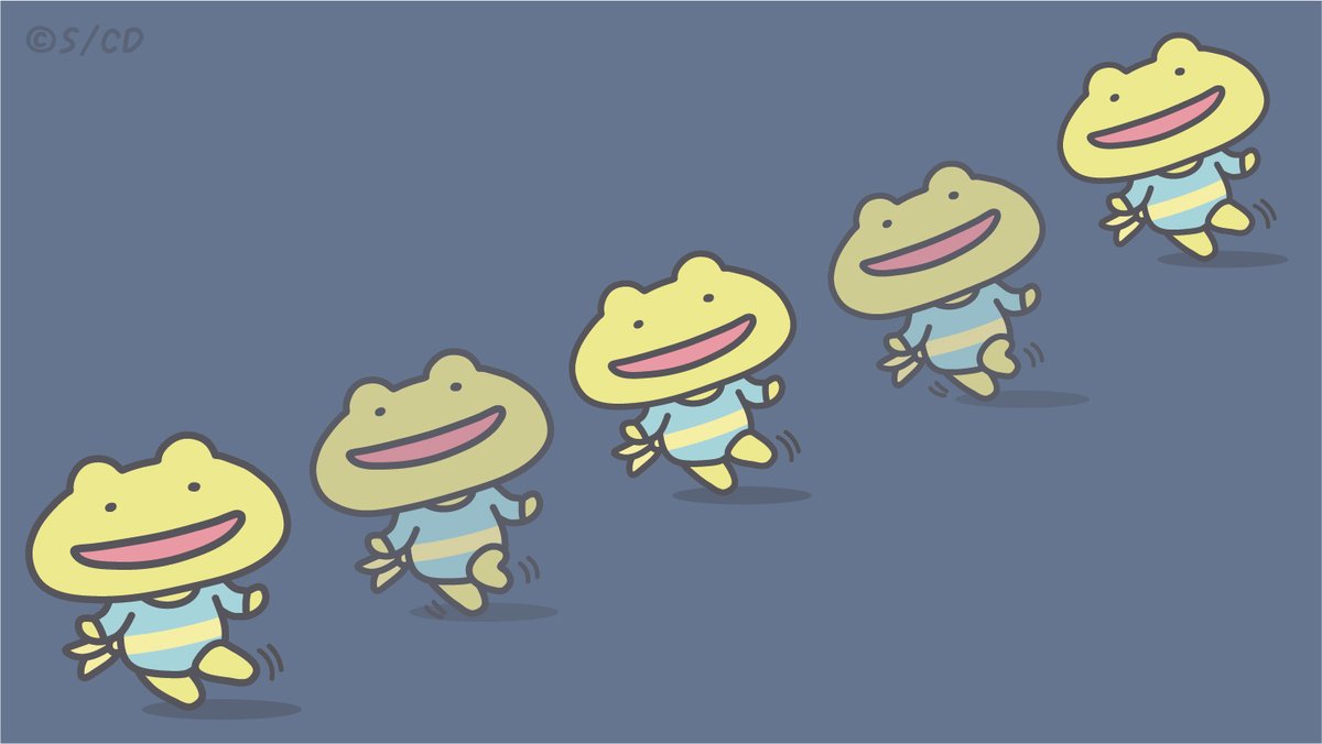 chickipdancers's tweet image. スキップガエル先生も空中ウォークに挑戦🐸💨💨

#slickback