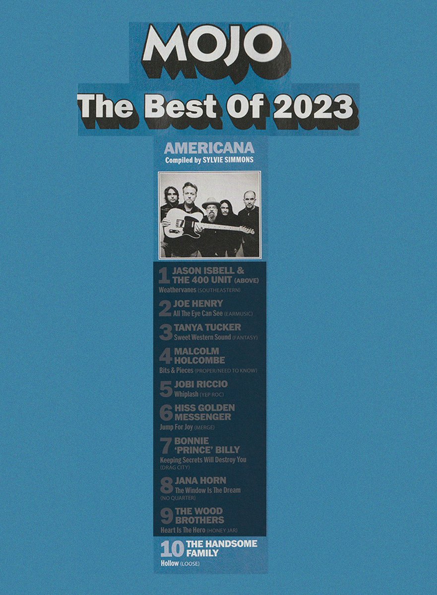 Thanks to @MOJOmagazine for placing @margocilker's 'Valley Of Heart's Delight' in their 75 Best Albums Of 2023 and @handsomefamily's 'Hollow' in their 10 Best Americana Albums Of 2023.