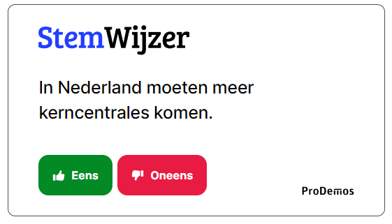 In Nederland moeten meer kerncentrales komen. Wat vind jij? Doe de StemWijzer!  

👉 Ga naar StemWijzer.nl

 #TweedeKamer #TK2023 #verkiezingen #NederlandKiest