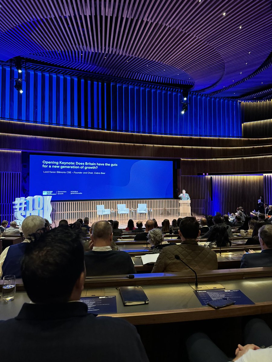 masontech's tweet photo. @GS10KSmallBiz  great opening keynote from @Lord_Bilimoria. Love the passion! #10KSBUK https://t.co/AyBNhyyWeM