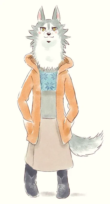 色違いアキラさんも発掘されました#オオカミが電車を運転するだけのマンガ 