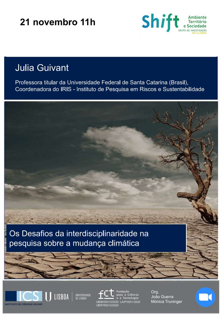 IcsShift's tweet photo. Os seminários internacionais do SHIFT estão de volta, desta vez em formato híbrido no @icsunivlisboa ! Moderado por João Guerra, a nossa convidada Julia Guivant apresentará os desafios da interdisciplinariedade na Sala Maria de Sousa e Zoom 🌿 https://t.co/fsBumCowRt