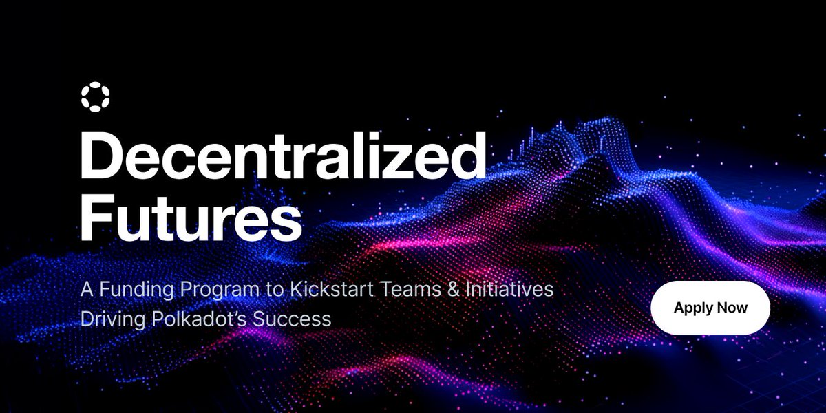1/ We're proud to launch Decentralized Futures. A game-changer for the #Polkadot ecosystem. This transformative initiative allocates 20M USD and 5M DOT to fuel innovative projects. Our goal? To grow a thriving, self-sustaining Polkadot network.