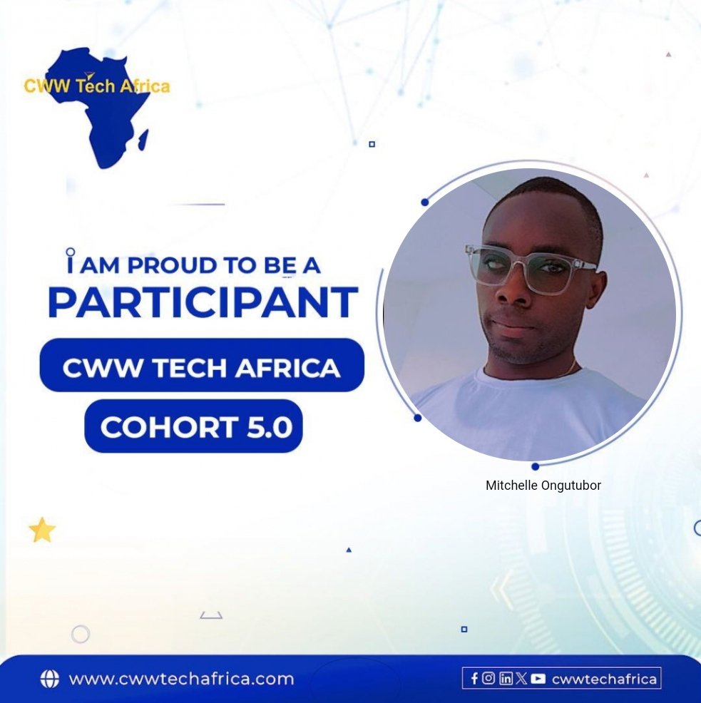 It's been a wonderful journey learning Web Development with <a href="/cwwtechafrica_/">CWW Tech Africa</a>. Really fantastic opportunity.

#cwwtechafrica
#cwwtechafricacohort5
#cwwtechafrica2023