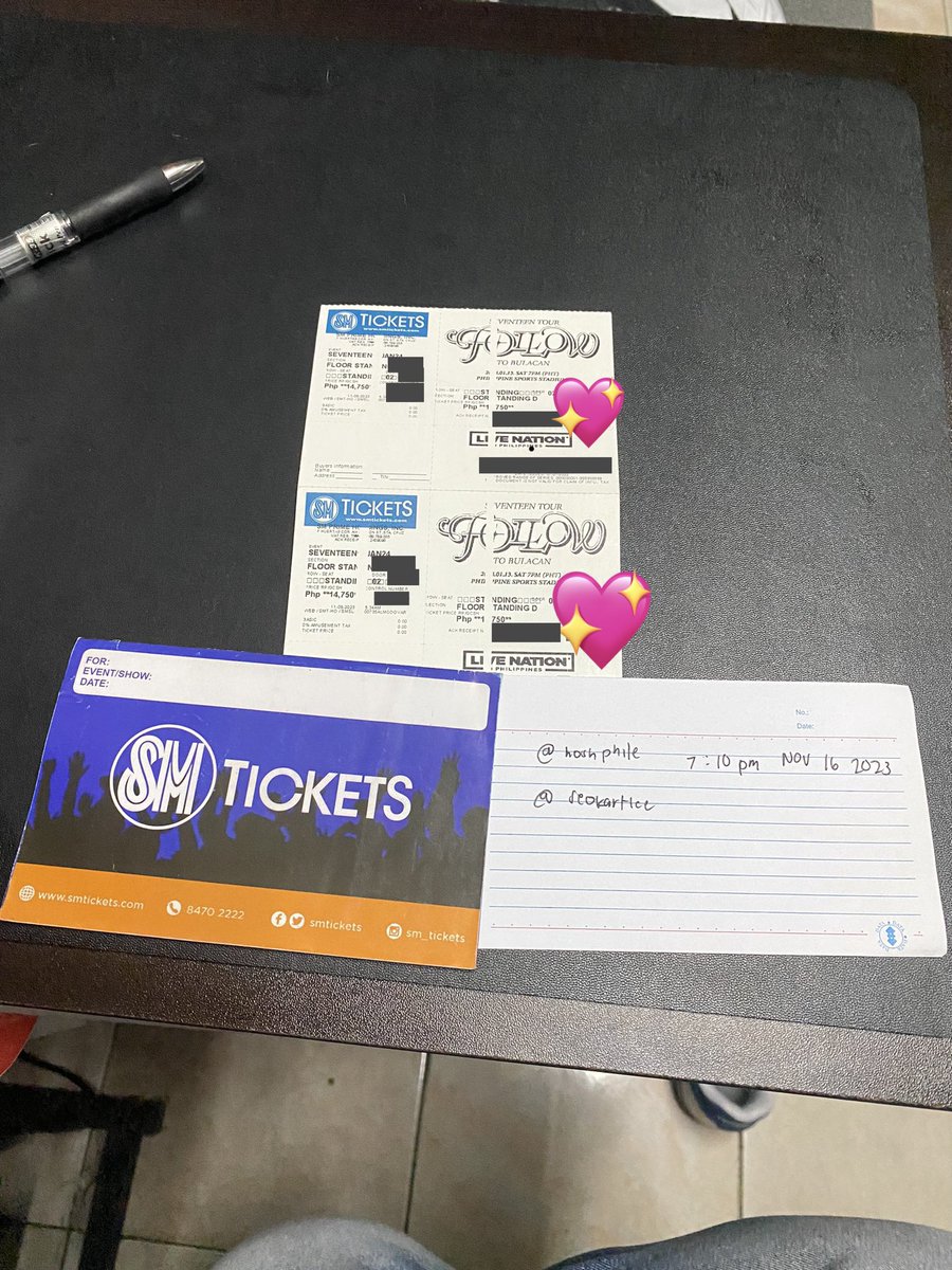 seokartlee's tweet photo. wts / lfb ph

seventeen follow tour in bulacan 

(2) FLOOR STANDING D - JAN 13

- secured during mem presale 
- timestamp 10:55am
- meetup only ! ( sm cubao, san lazaro, manila, smne )
- cash or gcash is OK
- dm me or @hoshphile 
- pls RT🥺
t. svt day 1 philippine sports stadium https://t.co/8sRjhEChok