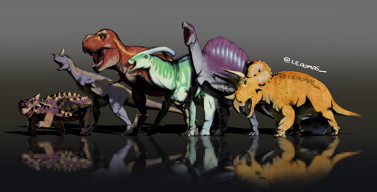 leoomas_'s tweet photo. To celebrate 1k followers, ill be doing a Dking raffle! Ty!

Comment a dinosaur of your choosing and attribute and if you win, ill paint a unique version like these! Think of it as a free commission! Share around!
#SciArt #dinosaurking #dinosaurs https://t.co/uB0AAj0ZyI