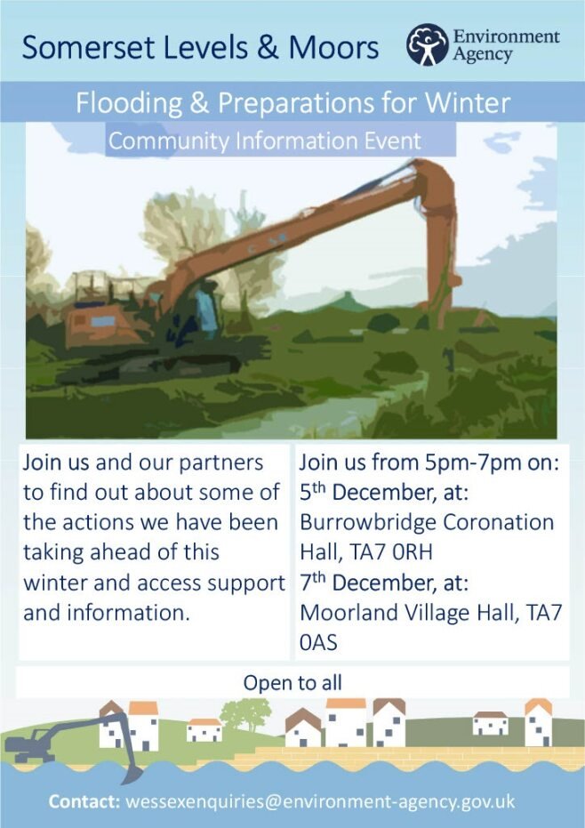We are preparing for winter weather on the #Somerset Levels and Moors.

🗓️ Join us, <a href="/SomersetCouncil/">Somerset Council</a> and <a href="/SRAnews/">Somerset Rivers Authority</a> at our upcoming information events to hear about what we're doing and the support and resources available to ensure we are all as prepared as can be this winter ⬇️