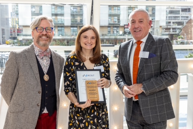 Professor Rebecca Palmer has been awarded a Fellowship to the Royal College of Speech and Language Therapists for outstanding contribution to the profession.