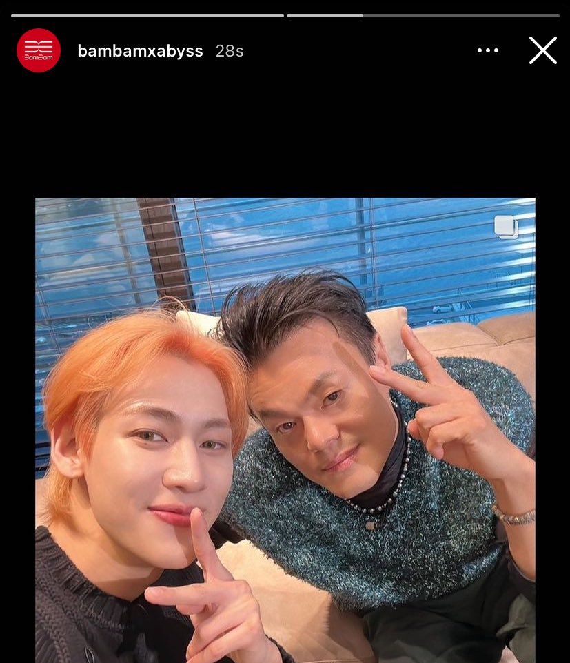 แบมแบมทำได้นะ ค่ายใหม่ลงสตอรี่ศิลปินถ่ายรูปกับประธานค่ายเก่าอะ 5555555555