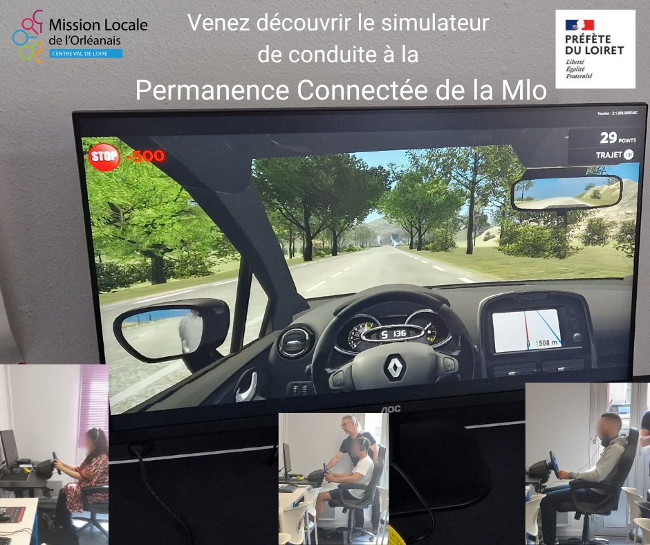 📌La Permanence Connectée de la Mlo est ouverte tous les jours (sauf le mardi après-midi). Une nouveauté sur celle-ci, le Simulateur de Conduite, financé par Plan Départemental d'Actions de Sécurité Routière, qui permet aux jeunes de tester leur "habilité" au volant d'un véhicule