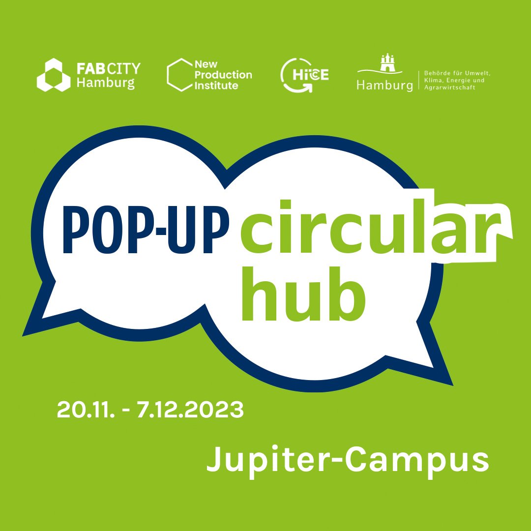 Der #PopUpCircularHub: #CircularEconomy im Herzen der Stadt! Vom 20. Nov. - 7.  Dez. 2023: Infos, Veranstaltungen + Ansprechpartner:innen zu Themen der #Kreislaufwirtschaft
👉fabcity.hamburg/de/fabcity/new…
<a href="/fhh_umwelt/">UmweltbehördeHH</a> <a href="/SRHausbildung/">Stadtreinigung HH</a> <a href="/openlab_hamburg/">OpenLab Hamburg</a> <a href="/fabcityglobal/">Fab City Global</a> <a href="/unihh/">Universität Hamburg</a> #JupiterCampus