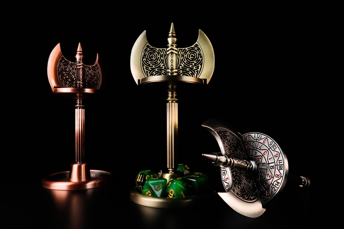 smokycreation's tweet photo. Spin &amp; Slay with the All-in-One BattleAxe Dice 
- Now On Kickstarter!!
https://t.co/nKsM5fvQoP
#dnd #dnd5e #dungeonsanddragons #rpgdice #dnddice #polyhedraldice #dice #dicecollection #dicecollector #boardgame #dicegoblin #tabletopgames  #diceset #dicelovers #tabletoprpg https://t.co/Bfz7eZiVW9