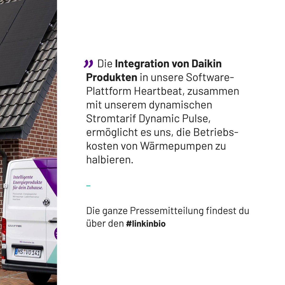 🔗 Es ist offiziell: Daikin wird Plattform-Partner von 1KOMMA5°! ✨ 🚀Wir sind stolz darauf, Daikin, den weltweiten Marktführer für Wärmepumpen und Klimasysteme, als neuesten Partner begrüßen zu dürfen!