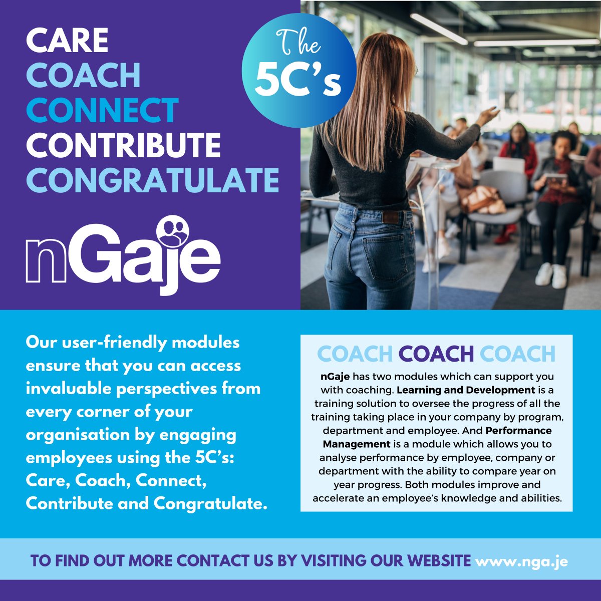 nGaje's tweet image. Engage your employees using the 5C's... today we look at how we can help you coach your workers. #ngaje #the5cs #coaching #EmployeeEngagement