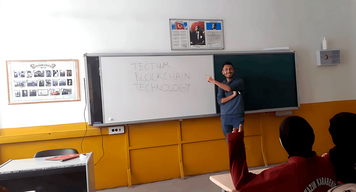 tectumsocial's tweet photo. It's Throwback Thursday!

Tectum Team would like to dedicate this post to Mr.Aziz Parkin, a philosophy teacher from Ataturk Anatolian High School in Mardin, Turkey.

Earlier this year Mr.Parkin started introducing his students to blockchain technology with talks of Tectum &amp; its… https://t.co/UwjQji87Rr