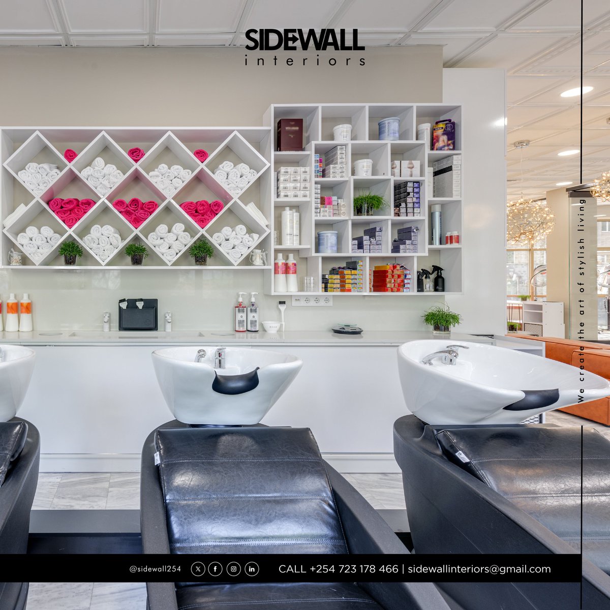 SIDEWALL254's tweet photo. Wrapping up SALON and BARBER SHOP COLLECTION in STYLE.
Look at this CLASSY and STUNNING design.
Contact us on +254 723 178 466.
#hairsalondesign #hairsalon #barbershop #hairsalons #salonequipment #hairsalondecor #candles #Mungiki #HappeningNow #JacobJuma #jblessing #uhuru https://t.co/X7RR6VGx5F