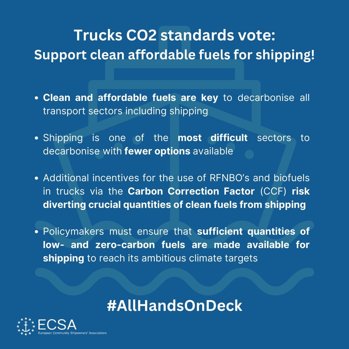 blhenriksen's tweet photo. Hope for green plenary vote next week?
Alternative proposal to count the quantity of alternative fuels in EUs fuel mix towards CO2 reduction targets for heavy-duty vehicle manufacturers creates uncertainty for alternative fuel availability in #EUshipping + increase emissions
#HDV https://t.co/oM9UYcLozg