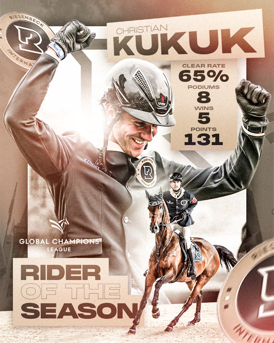 YOUR 2023 RIDER OF THE SEASON 🚀 Christian Kukuk riding for Riesenbeck International powered by Kingsland Equestrian 🏆 The stats speak for themselves 🤯