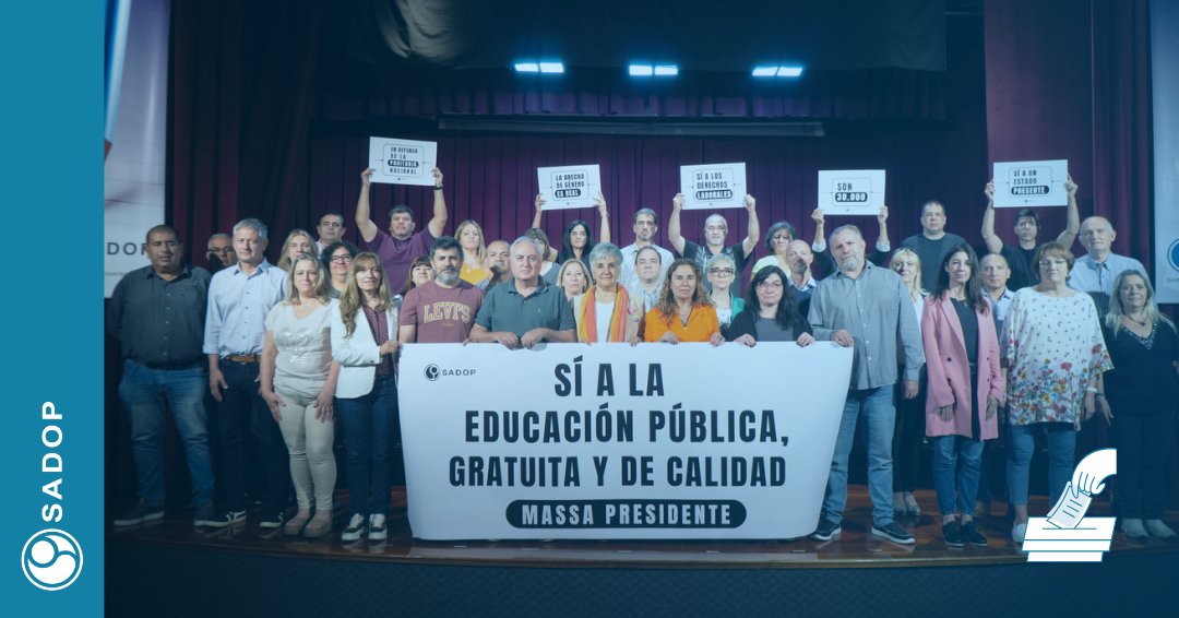 🗳️ A través de una solicitada, el Consejo Directivo Nacional de SADOP expresa públicamente su posición frente al balotaje del próximo 19 de noviembre.