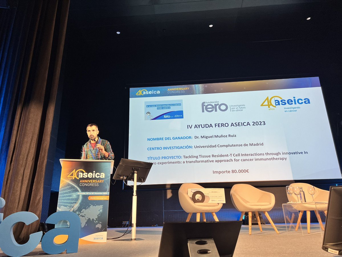 MariaDMayan's tweet image. Now time for @FundacionFero with @rubenvent 🔥

New #Ferito💙 Miguel Muñoz Ruiz @unicomplutense Many congrats!!👏🏻

 #ASEICACongress @ASEICAnews