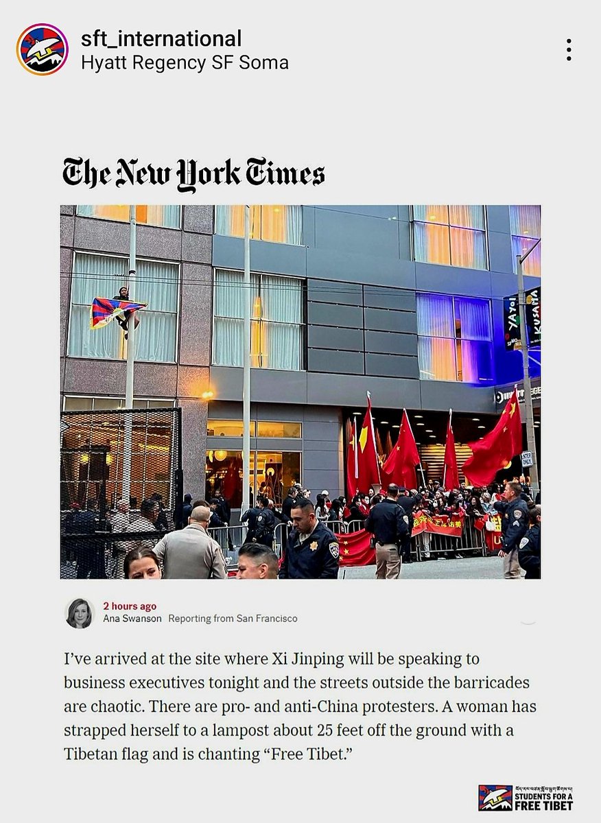 Yahoo! A Tibet supporter springs into a novel protest stunt in #SanFrancisco where #XiJingping has come for the summit. @AdityaRajKaul @ANI @PTI_News @htTweets @TOIWorld @UyghurCongress @TYCentrex @friendsoftibet @TibetCollective @majorgauravarya @ManojNaravane @NMenonRao @degewa