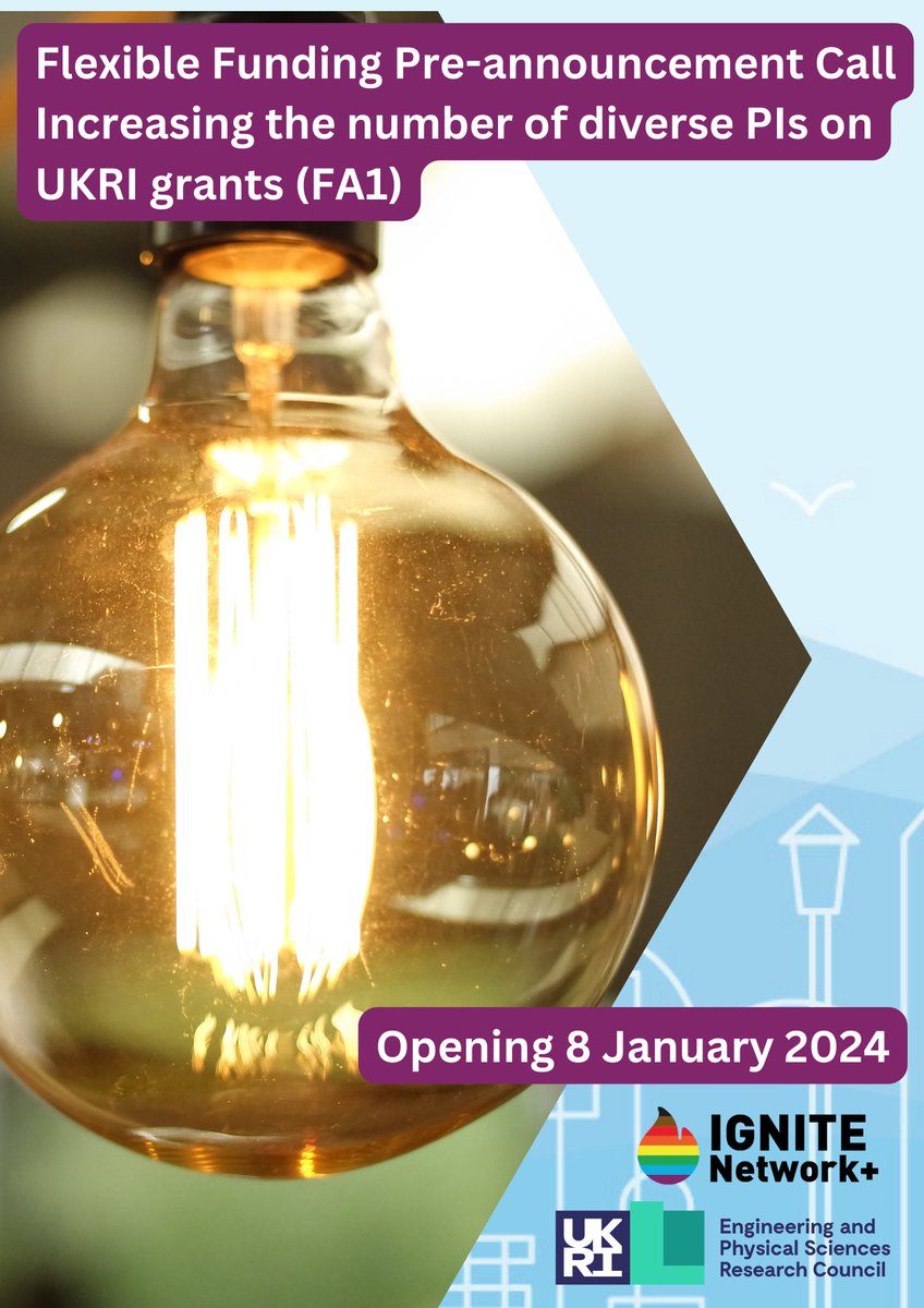 Pre-announcement: We will be inviting EOIs to attend a sandpit event to design collaborative proof-of-concept energy research projects, funding up to £60k.  Opens 8 January 2024 ignitenetplus.ac.uk/latest/funding…  Please RT 🔁🙏
#DiversityInEnergy  #EnergyResearch #FlexibleFunding #NetZero