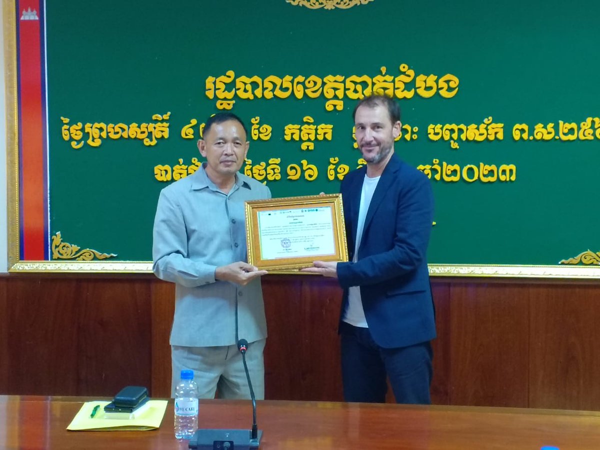 Today with the deputy Governor of Battambang province, representatives of several departments (education, water resources management, tourism, public work and transport) and from Battambang municipality #INOWASIA <a href="/EUErasmusPlus/">Erasmus+</a>. We discovered their City Development Plan